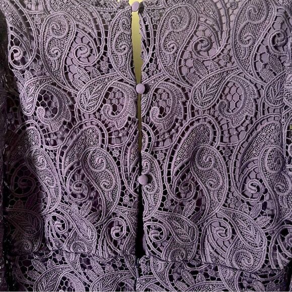 Anthropologie Maeve Lace Mini Dress Lavender - Picture 4 of 7